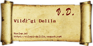 Világi Delila névjegykártya